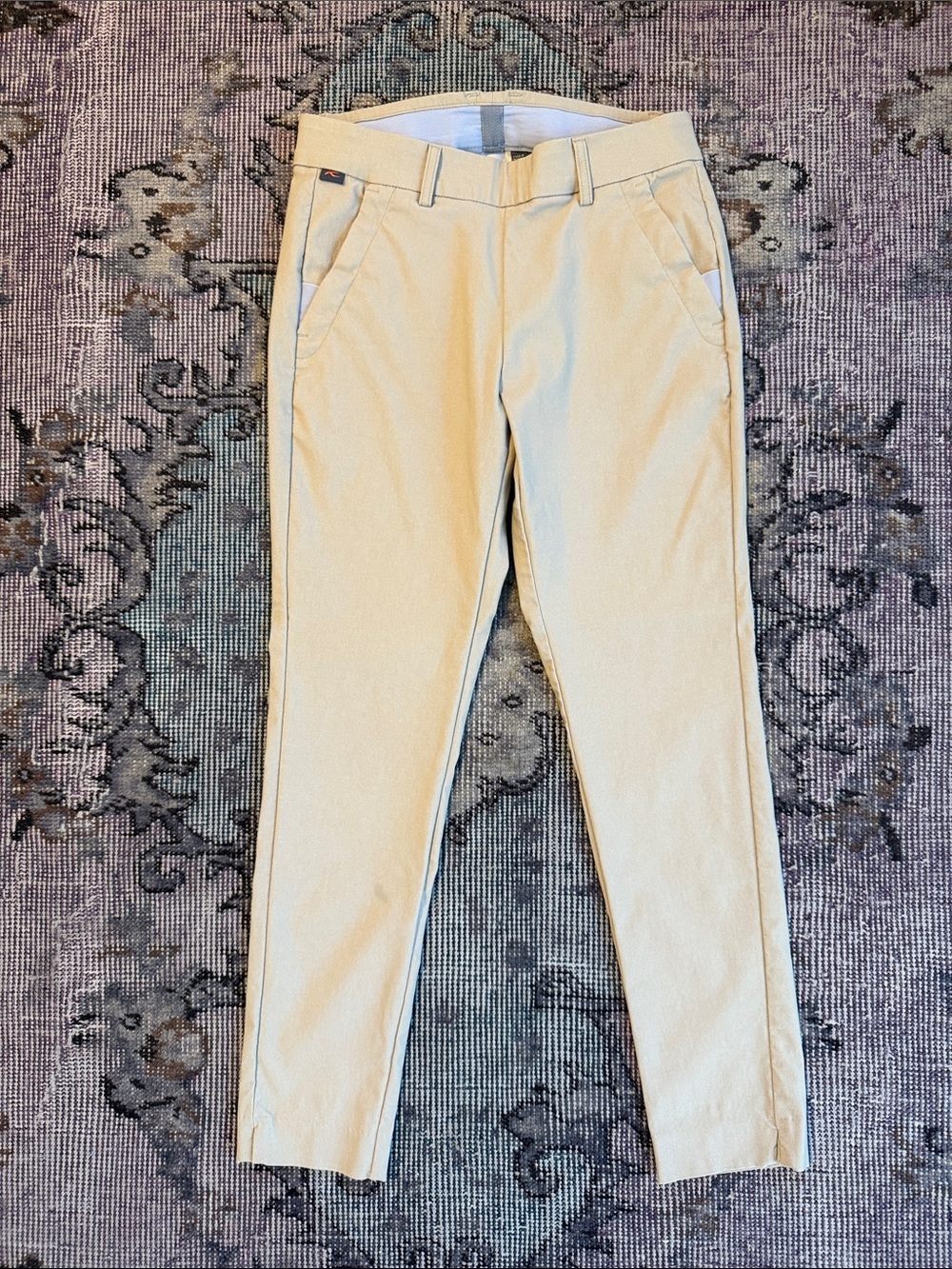 Women's Khaki Stretch Chino Capris - Classic Tailored Fit